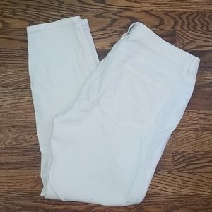 LOFT stretch skinny ankle jean white